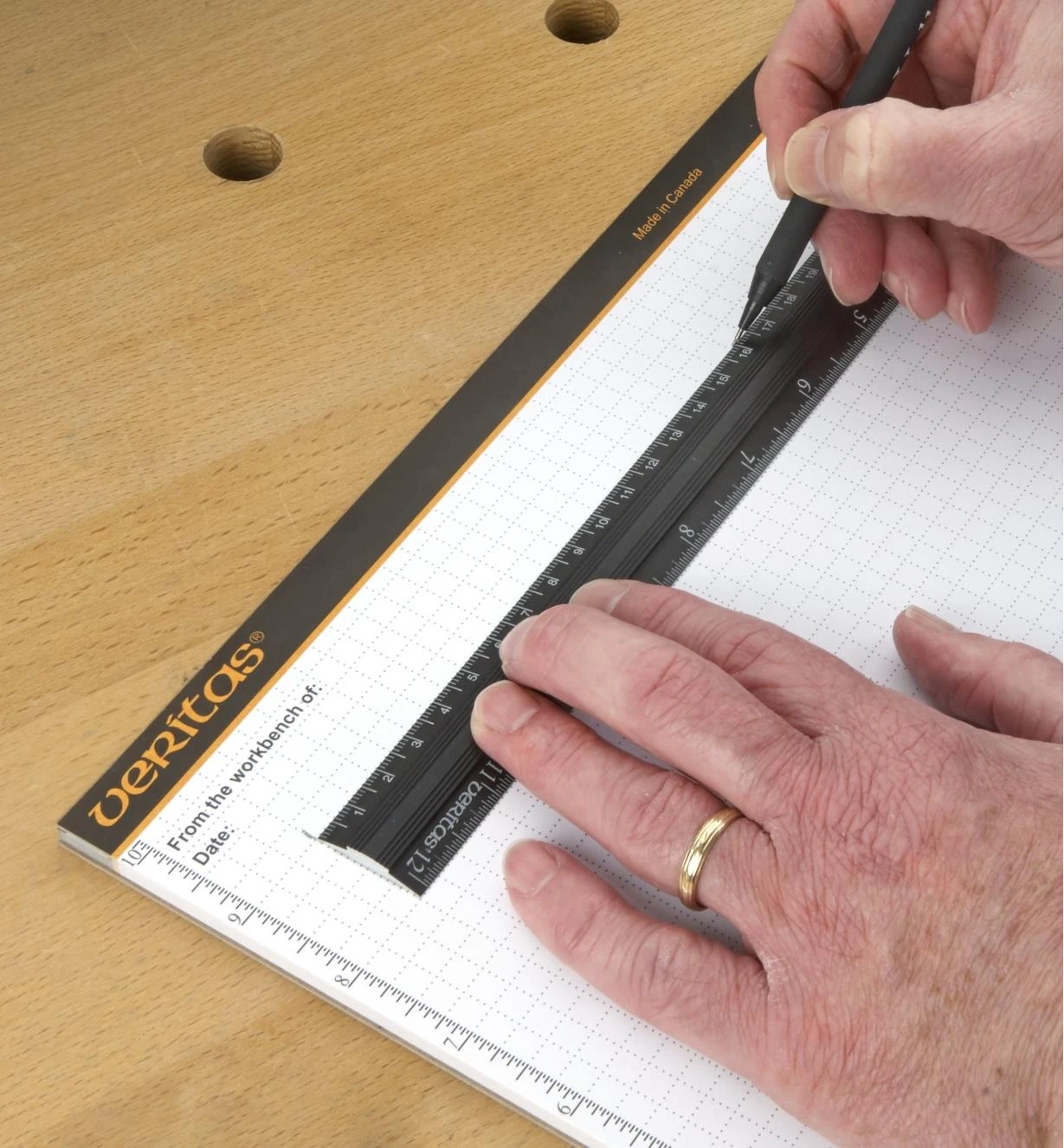 Veritas 12"/300mm Aluminum Bench Rule 4 Veritas 12"/300mm Aluminum Bench Rule - Image 4