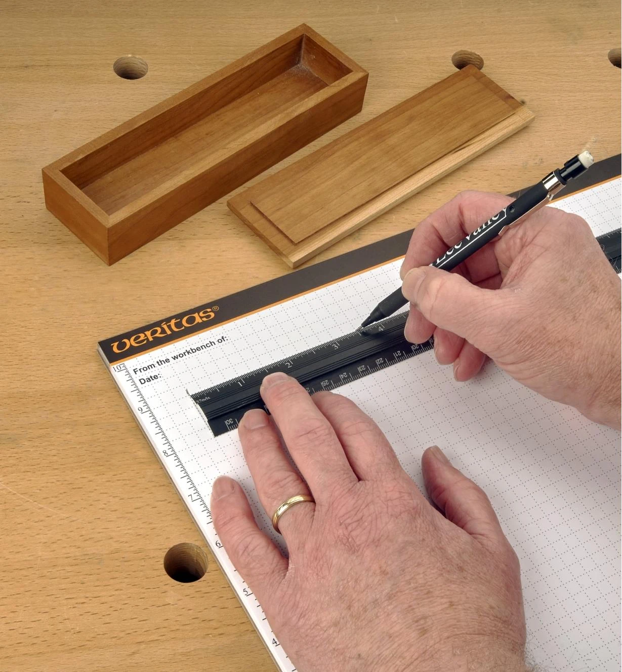 Set Of 4 Veritas Imperial/Metric Aluminum Bench Rules 5 Set Of 4 Veritas Imperial/Metric Aluminum Bench Rules - Image 5