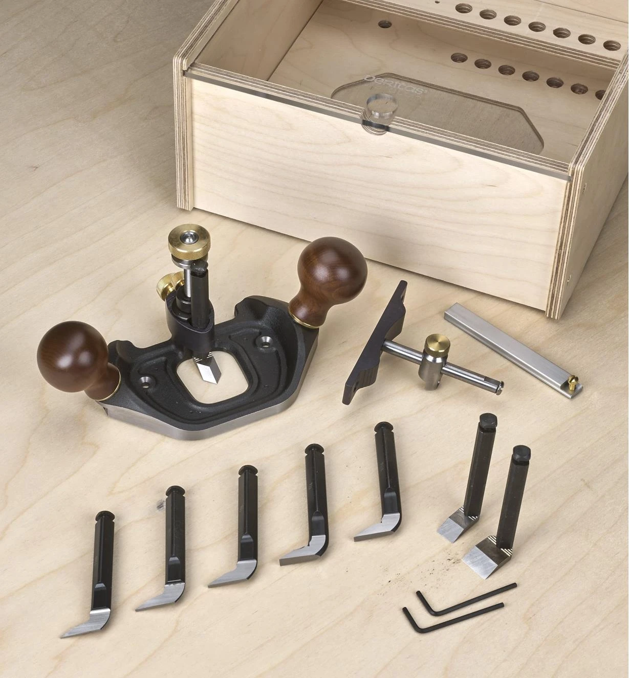 Veritas Large Router Plane, Box & Imperial Blades Set 4 Veritas Large Router Plane, Box & Imperial Blades Set - Image 4
