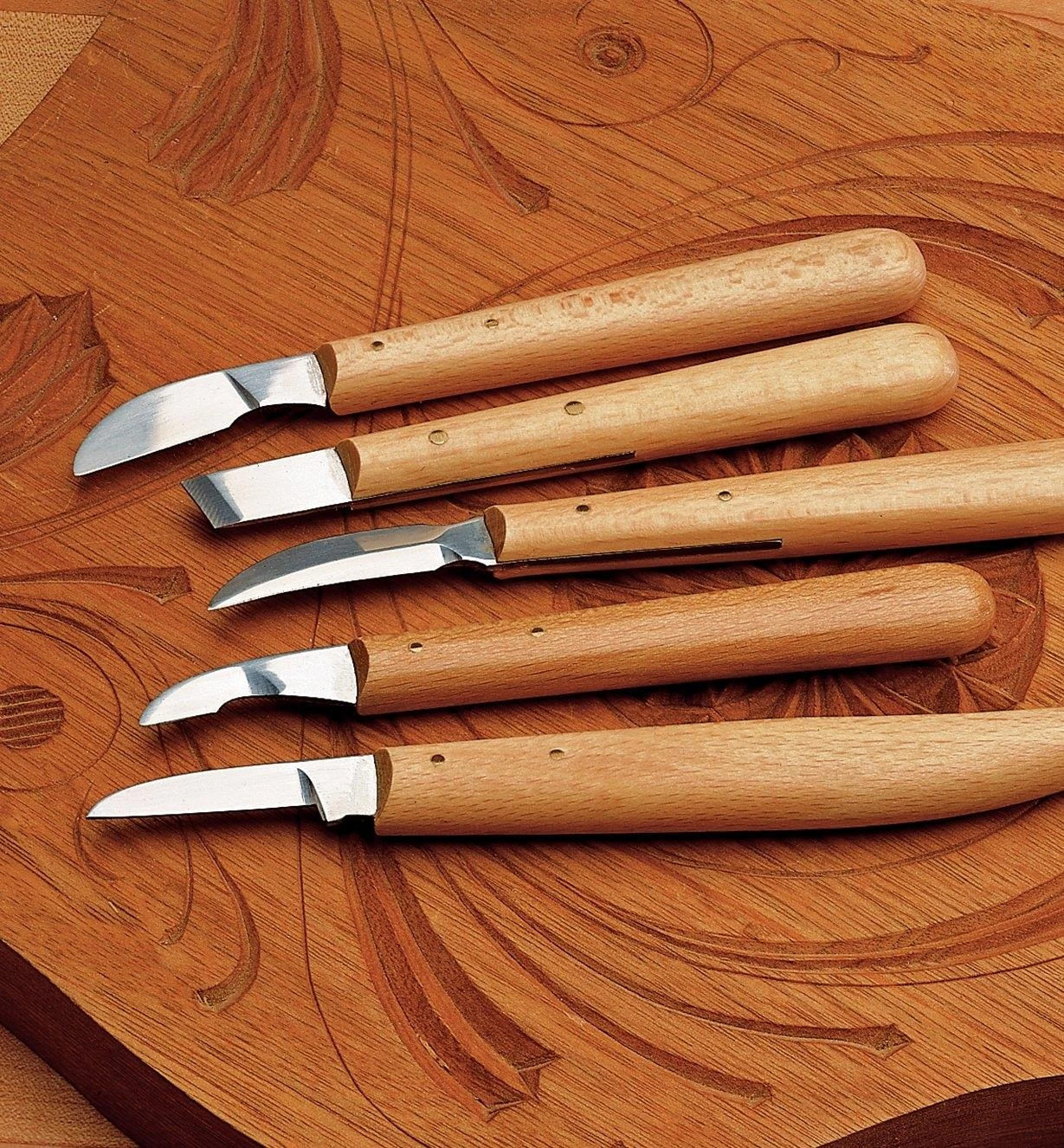Set Of 5 German Chip Carving Knives 2 Set Of 5 German Chip Carving Knives - Image 2