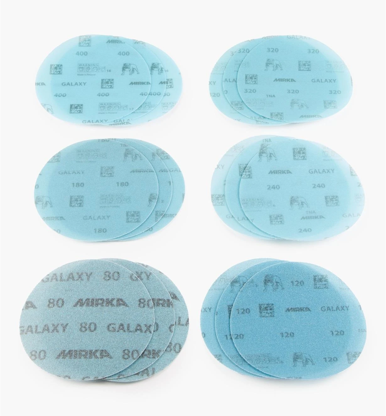 18-Pc. Sample Pack Of Mirka 6" Galaxy Grip Discs 1 18-Pc. Sample Pack Of Mirka 6" Galaxy Grip Discs