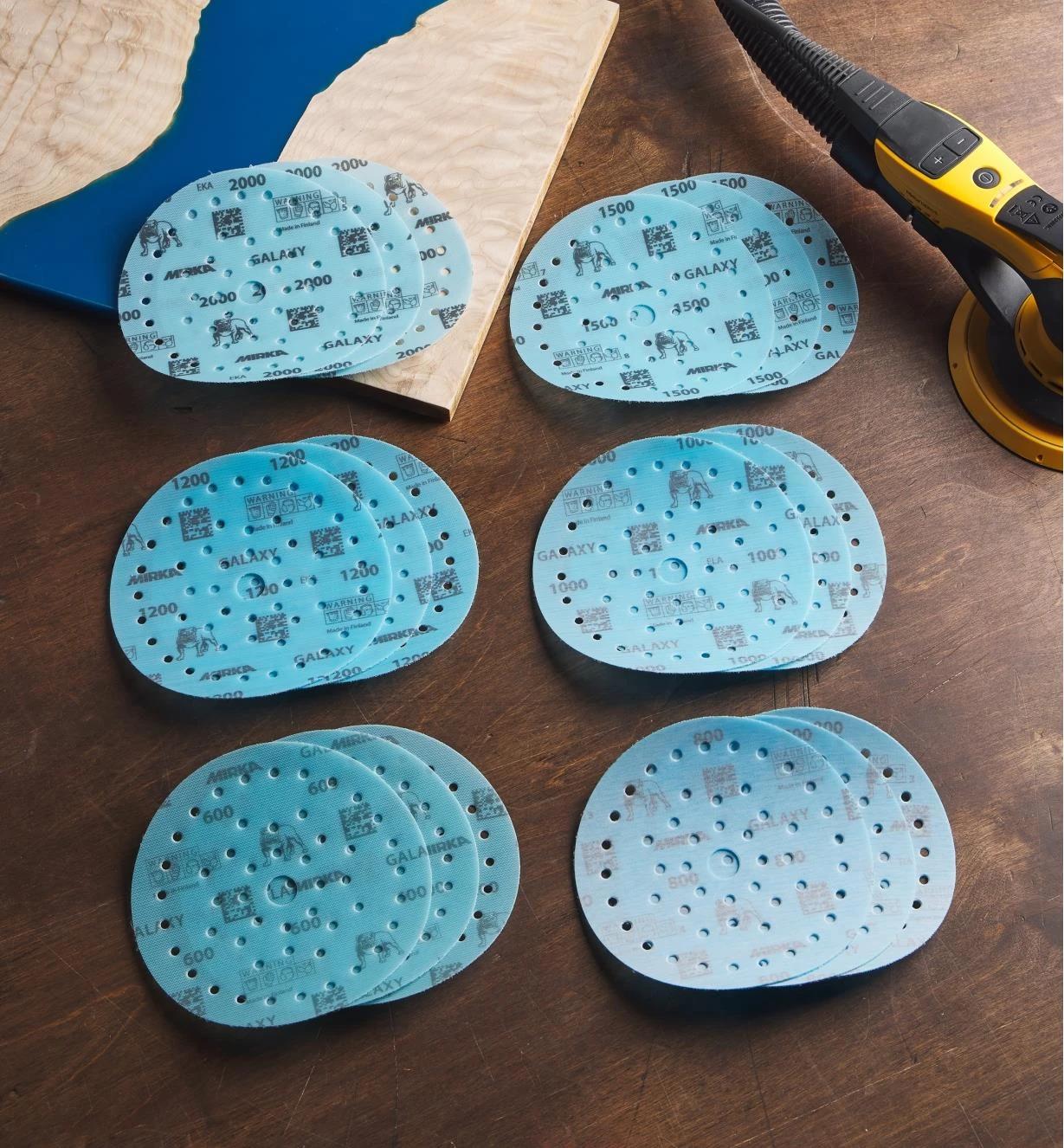 18-Pc. Sample Pack Of Mirka 6" Fine Galaxy Multifit Grip Discs 2 18-Pc. Sample Pack Of Mirka 6" Fine Galaxy Multifit Grip Discs - Image 2