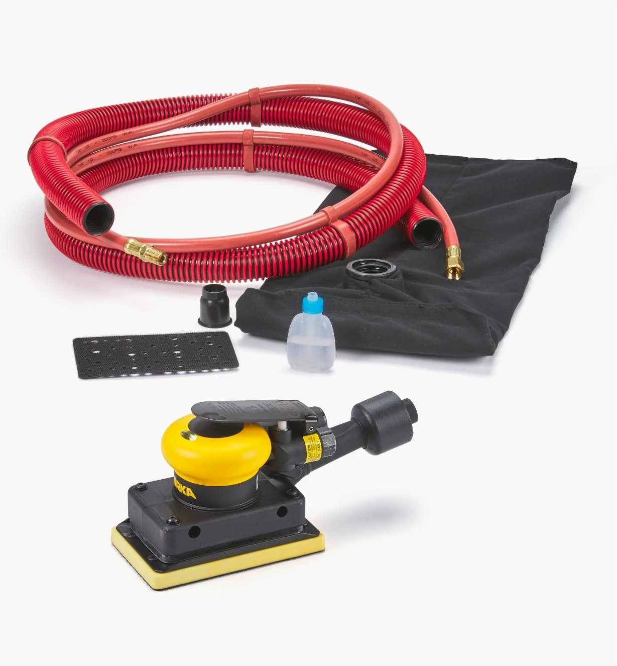 Mirka 3" × 5" Pneumatic Sander With Self-Generating Vacuum, 3mm Orbit 1 Mirka 3" × 5" Pneumatic Sander With Self-Generating Vacuum, 3mm Orbit