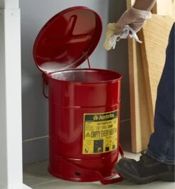 Metal Can For Flammable Waste -Lee Valley 22R7401 metal can for flammable waste u 0157