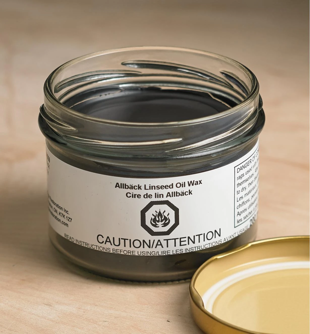 Allbäck Black Linseed Oil Wax 1 Allbäck Black Linseed Oil Wax