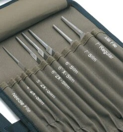 Set Of 6 Bahco Saw-Sharpening Files & Roll