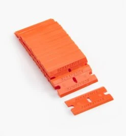 Straight-Edge Orange Plastic Razor Blades 3 Straight-Edge Orange Plastic Razor Blades -Lee Valley 86K0351 f 0079