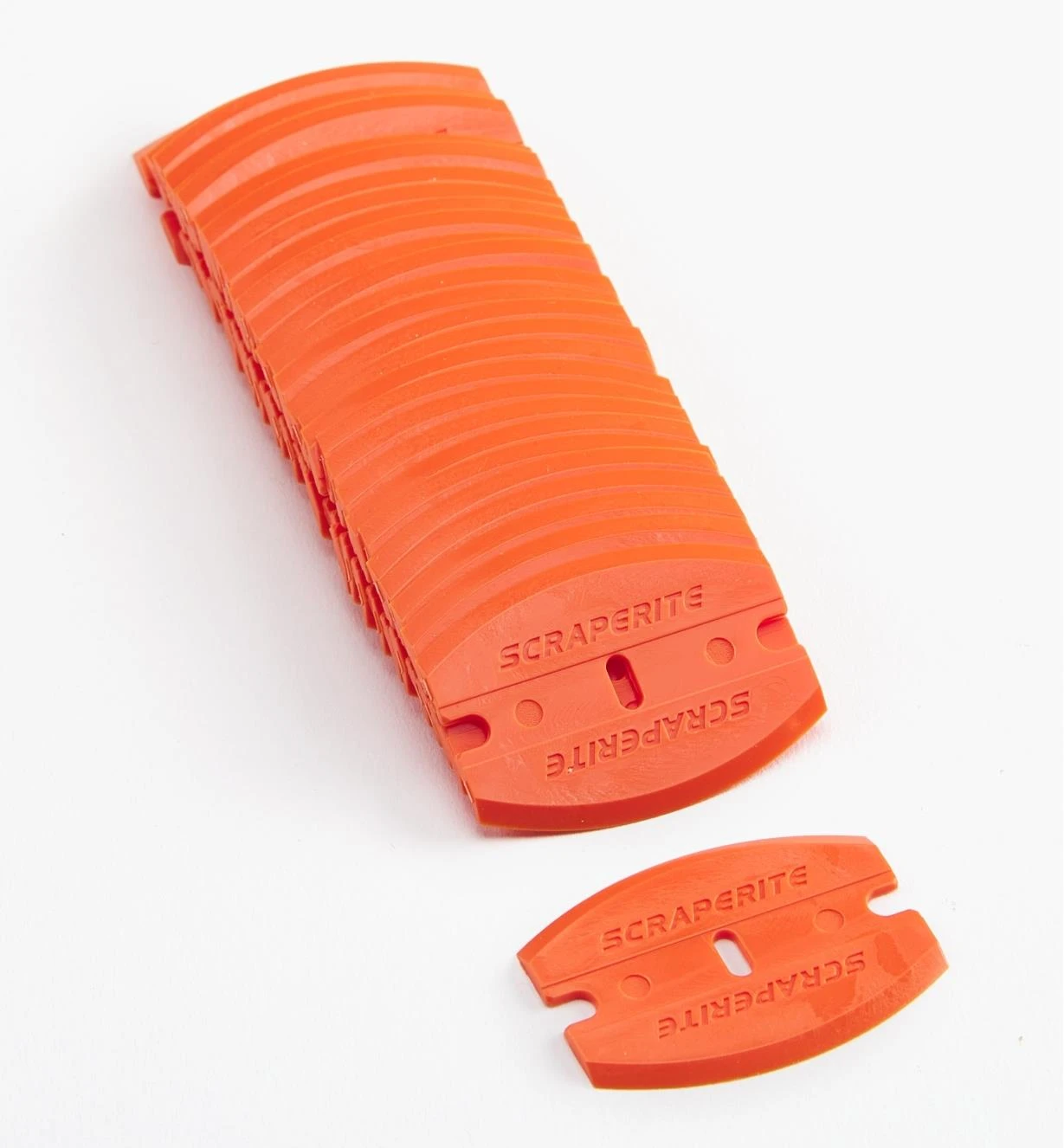 Curved Orange Plastic Razor Blades 2 Curved Orange Plastic Razor Blades - Image 2