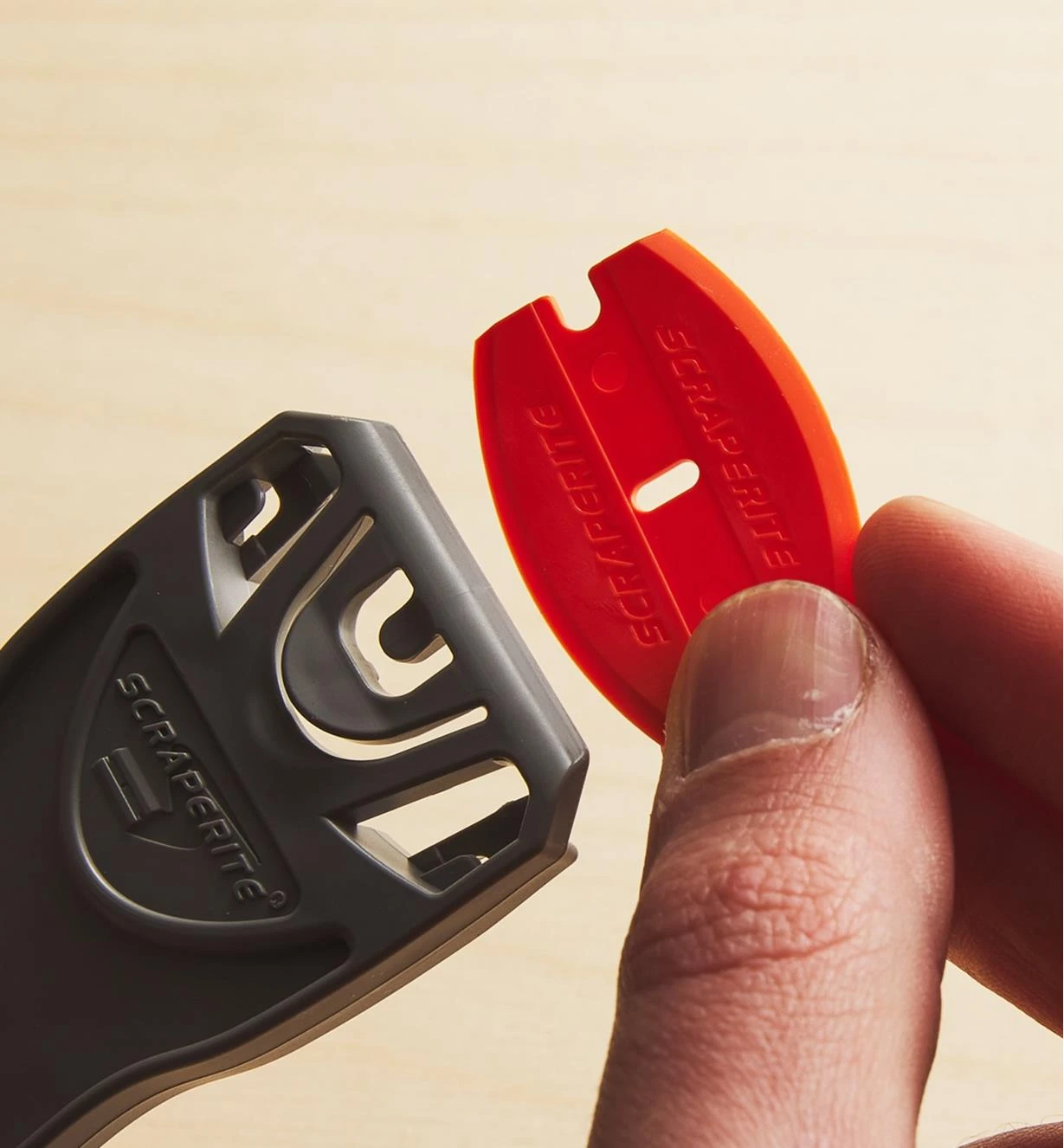 Curved Orange Plastic Razor Blades 1 Curved Orange Plastic Razor Blades