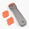 6" Holder & 6 Orange Plastic Razor Blades