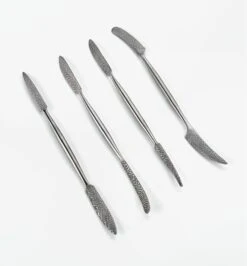 Stainless-Steel Hand-Stitched Riffler Set 6 Stainless-Steel Hand-Stitched Riffler Set -Lee Valley 99W7665 stainless steel rifflers set of 4 f 5686