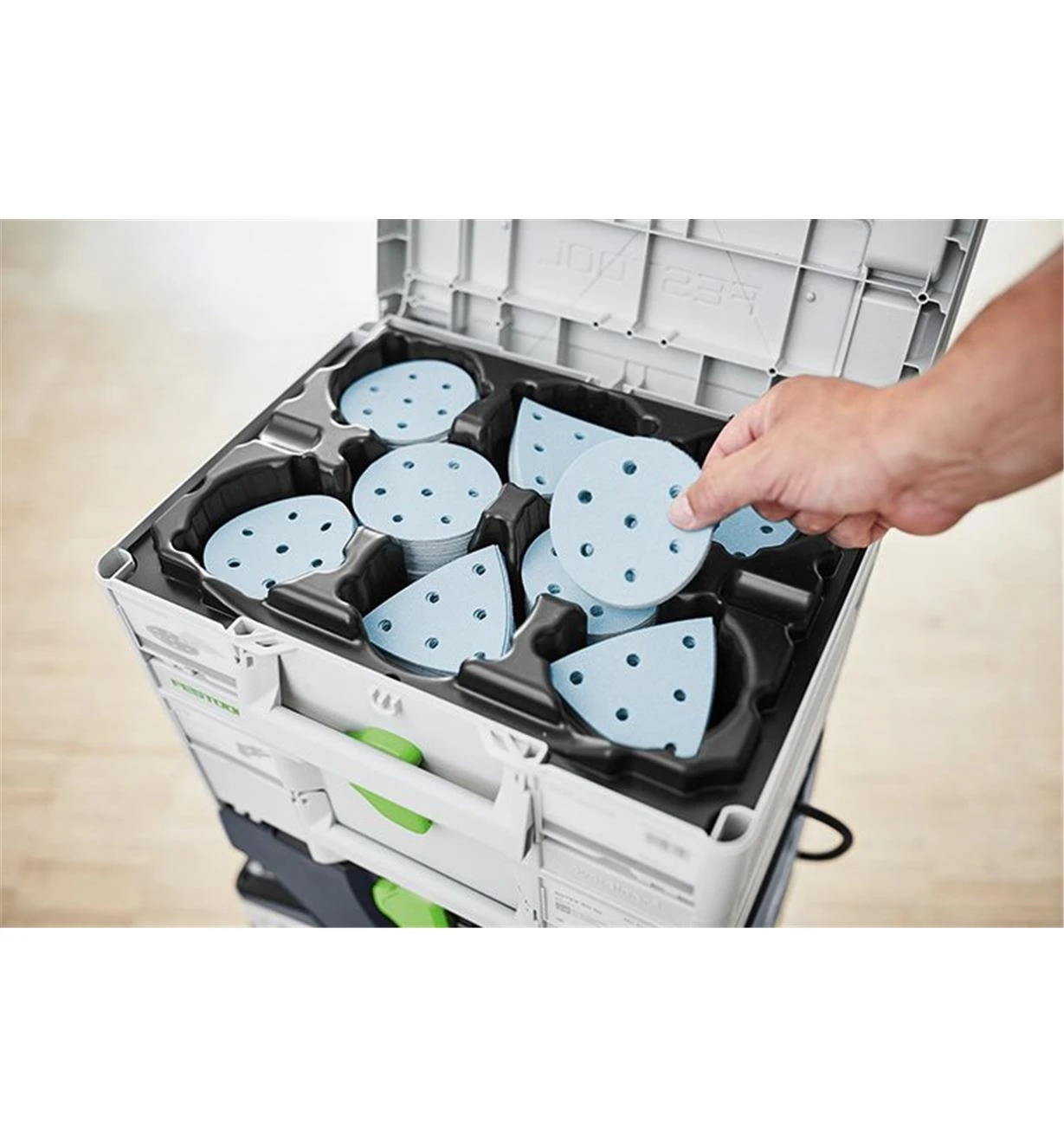 Festool Systainer³ Case With Insert ForD77/D90/93V Abrasives 2 Festool Systainer³ Case With Insert ForD77/D90/93V Abrasives - Image 2